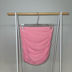 Pink Ruched Skirt
